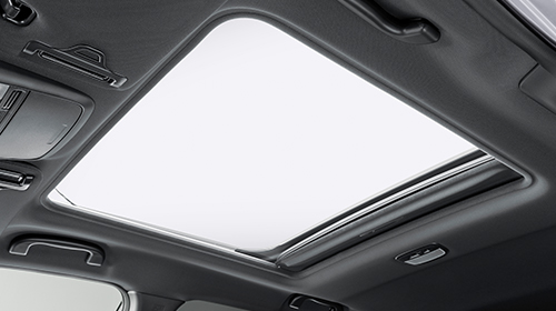 Power-sliding, Tilt-adjustable Glass Sunroof<sup>*3</sup>